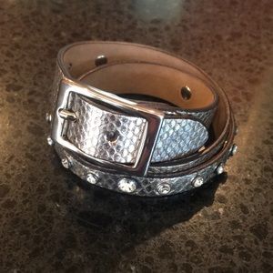 Wrap bracelet with rhinestone studs